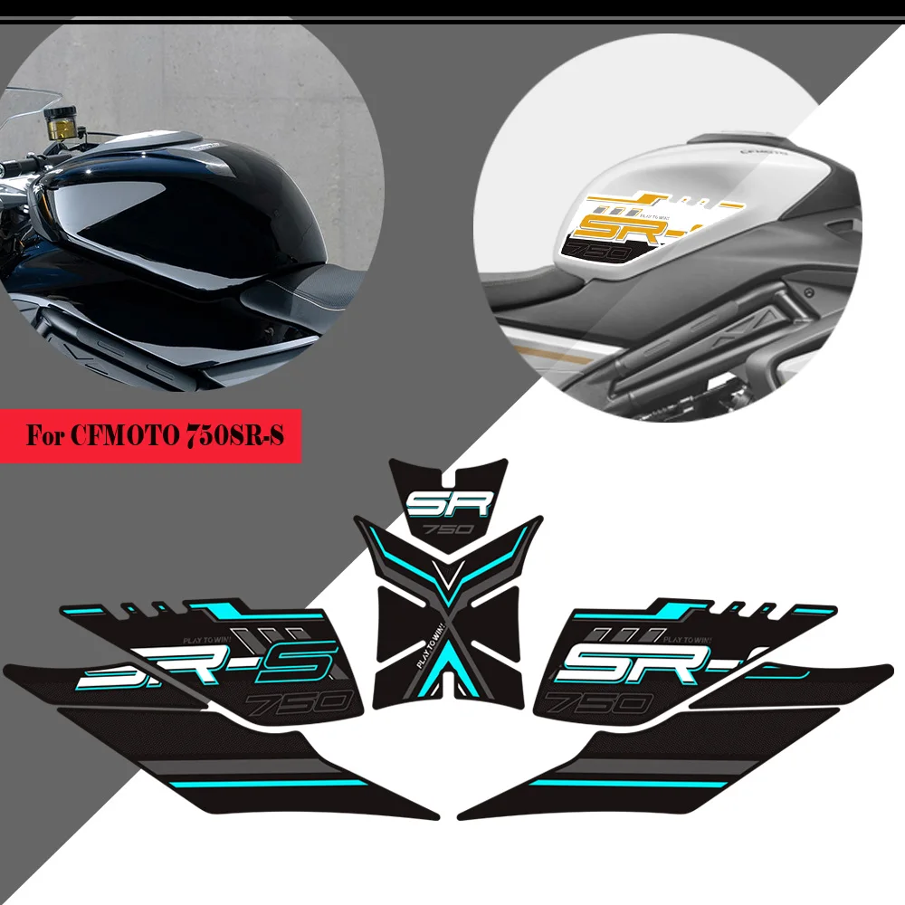 

Motorcycle For CFmoto 750SR-S 750SRS 750 SRS SR 750SR S Tank Pad TankPad Cap Grips Gas Fuel Knee Stickers Decals Protector