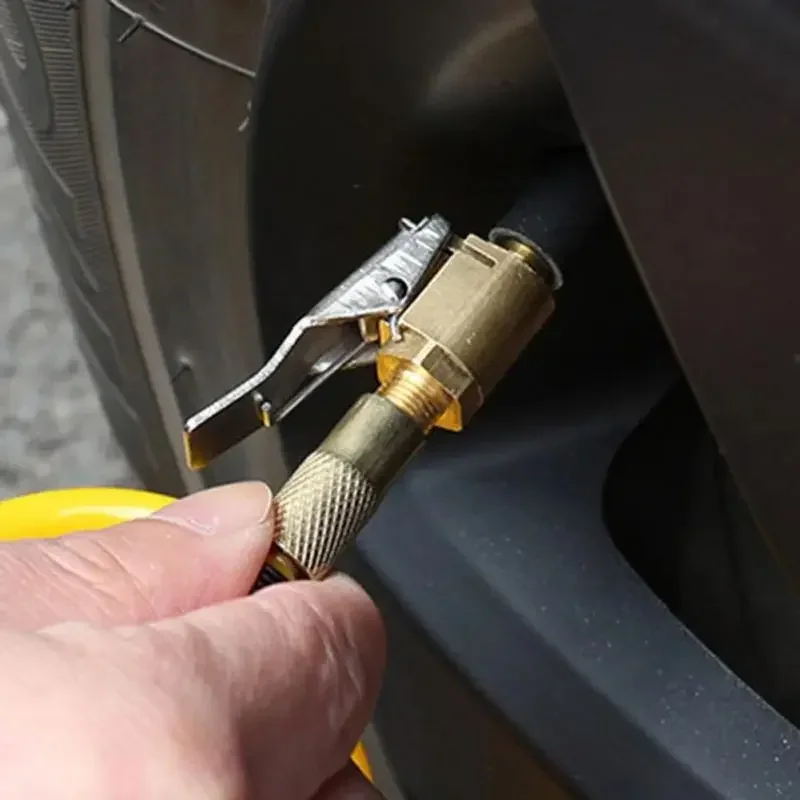 Reifenfüller mit Dichtungsverriegelung – Messing-Ventilverbinder für Auto/LKW, Anti-Leck-Luftfutter mit Stonego Grip Tech – Detail 2