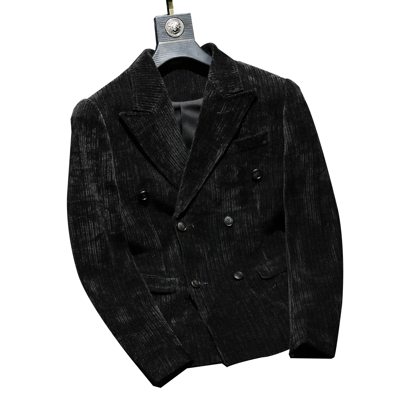 سترة بدلة سميكة من الشنيل للخريف والشتاء للرجال، نمط كوري عصري، ناضج ومتعدد الاستخدامات، سترة بدلة ثنية للتنقل #6