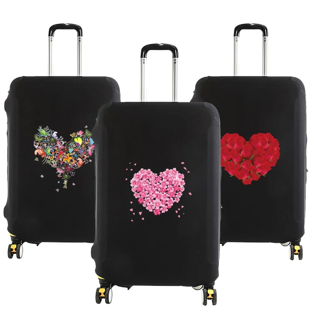 

2023 Luggage Case Suitcase Protective Cover Love Pattern Travel Accessories Elastic Luggage Dust Cover Apply To 18-32 Suitcase