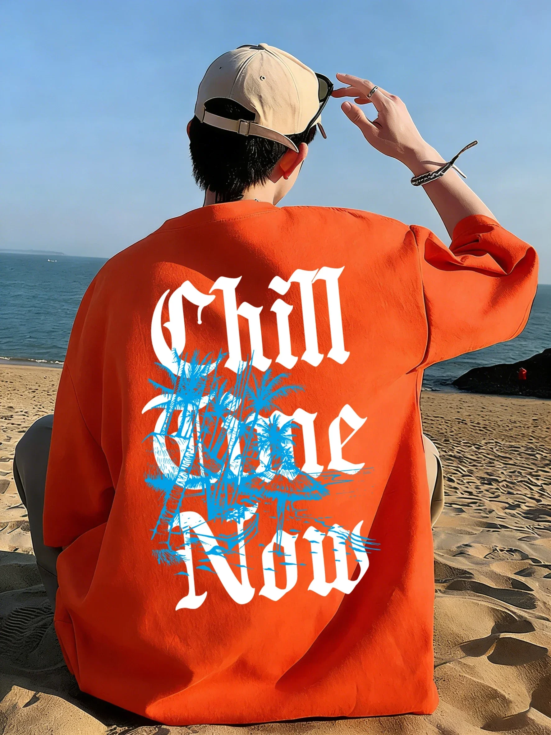 Beach Chill Time Now Baskılı T - Vintage Fashion Now incelemesi ve fiyatı