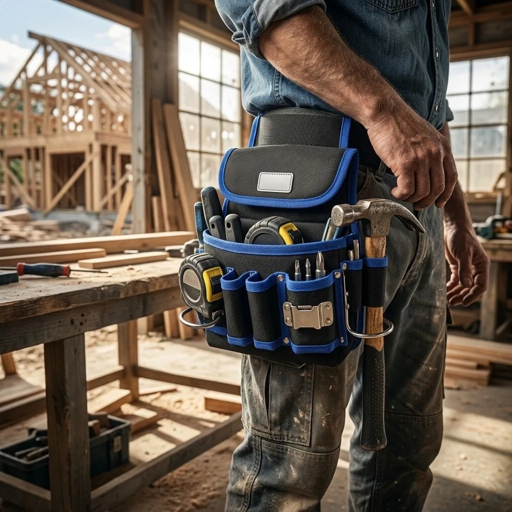 Compact Yet Spacious Tool Waist Bag Designed for Quick to Frequently Used Items While Working Standing or Moving Around