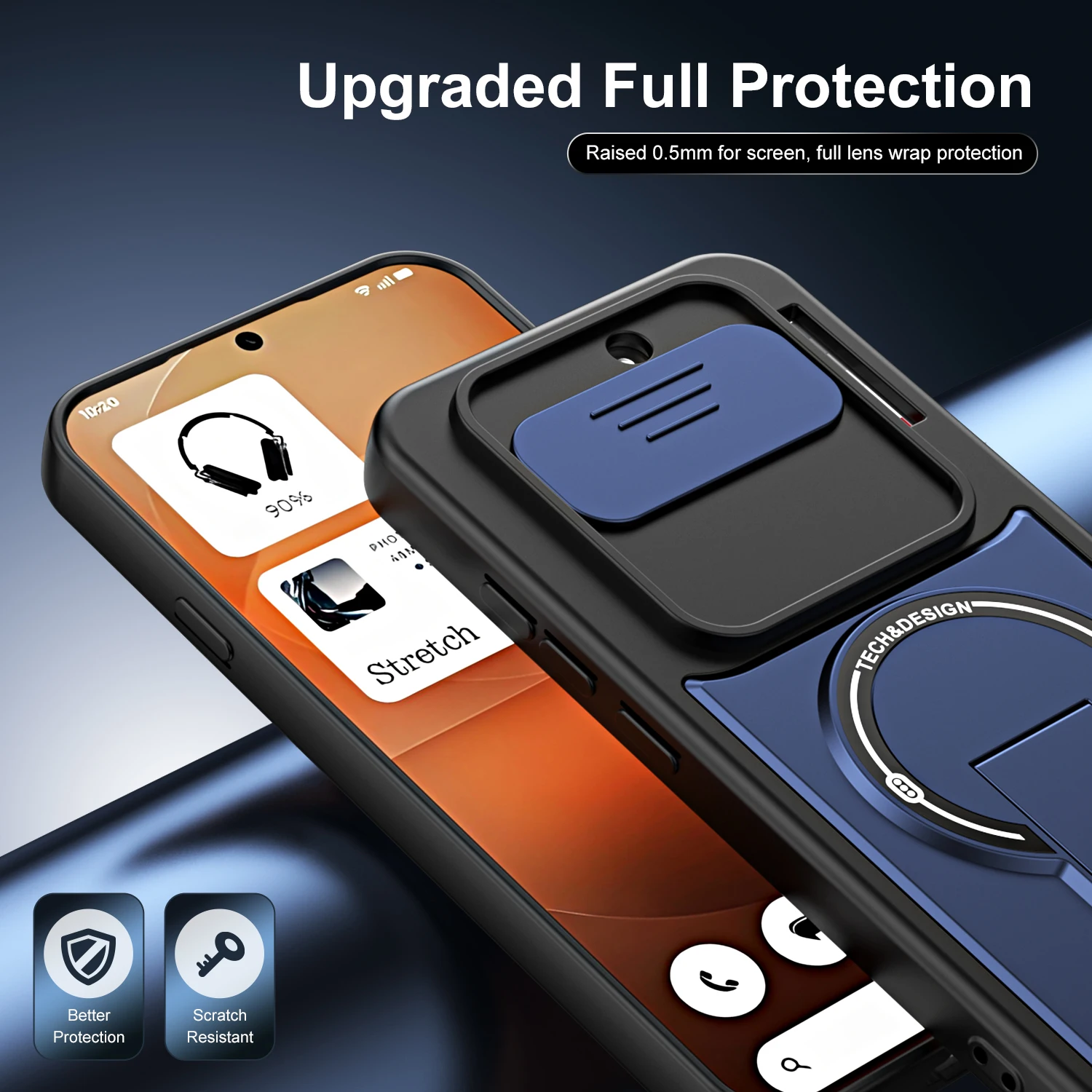 Auto-Magnethalterung für Magsafe-Hülle für Nothing Phone 4A Pro Armor, stoßfeste Linsenschutz-Telefonabdeckung – Detail 6