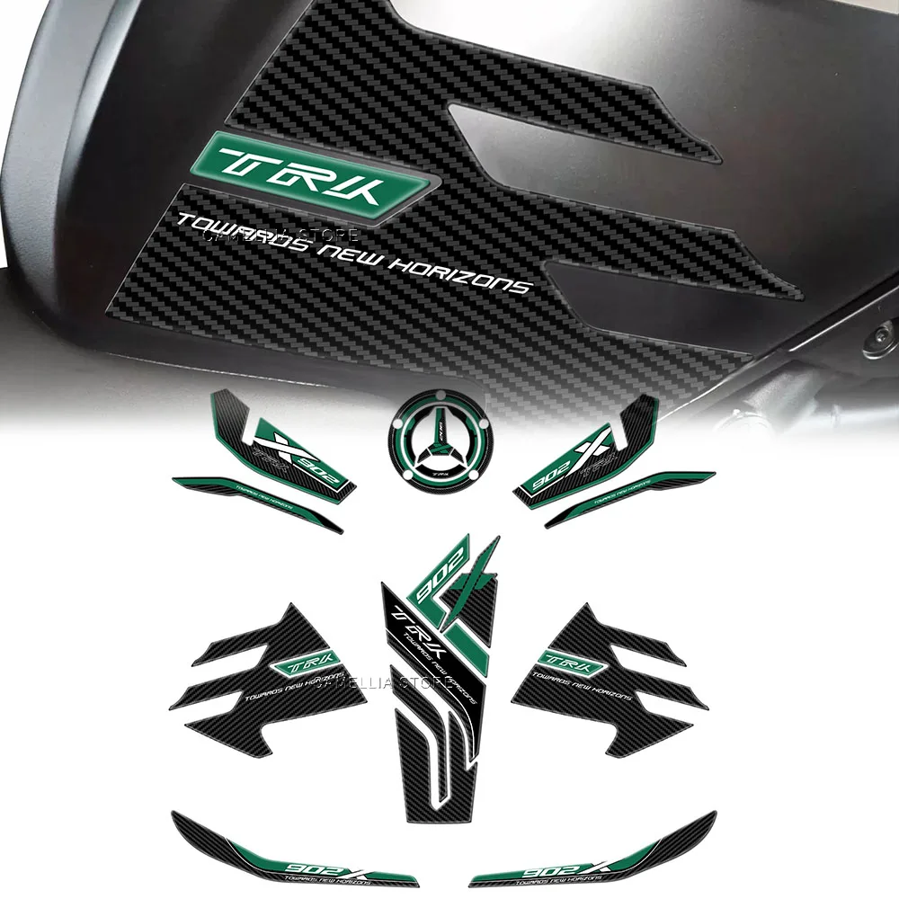 

for Benelli TRK 902X Motorcycle Accessories 3d Epoxy Fuel Tank Sticker Black Waterproof Sticker Newly Launched Sticker Set