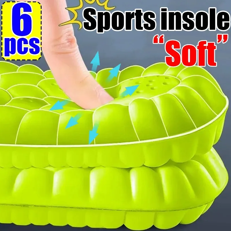 Latex Sport Insoles for Men Women Soft High Elasticity Insole Running Shoes Pad Deodorant Orthopedic Arch Support Insert Cushion