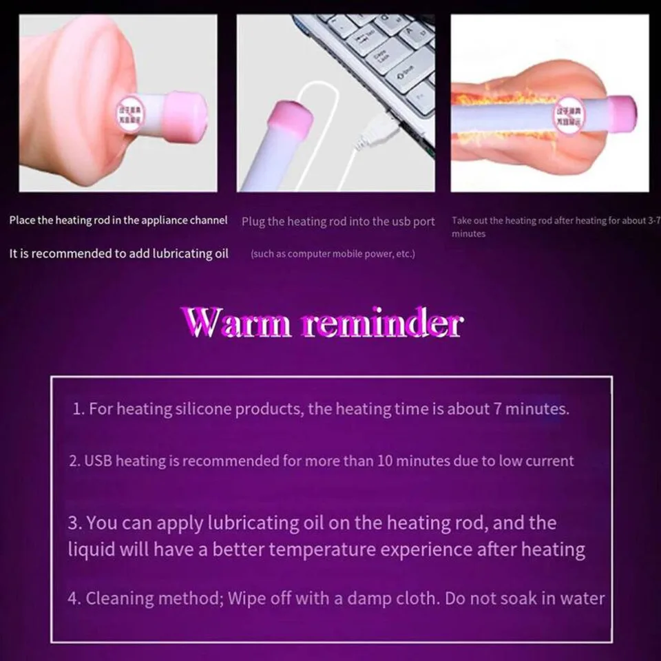 セックスドール USB 加熱ロッド インスタント 37.5 ℃   簡単 USB 加熱スティックウォーマースペースロッド暖かいヒーター女性バッグ衣類ポケット充電