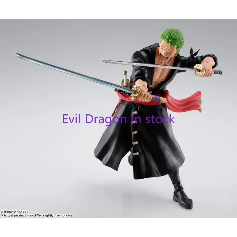

Bandai Genuine ONE PIECE Anime Figure SHF Roronoa Zoro Action Figure Toys for Boys Girls Kids Gift Collectible Model Ornaments