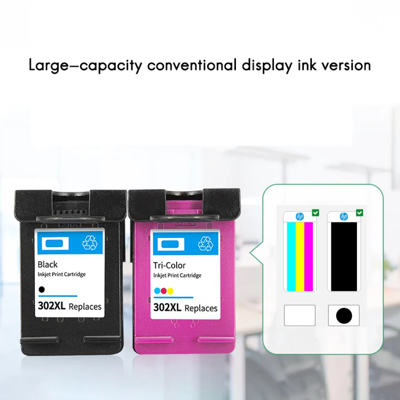 Printer Cartridge HD Interchangeable Compatible 302XL for HP DeskJet 1111 1112 2130 2132 2620 3632 4510,Pink