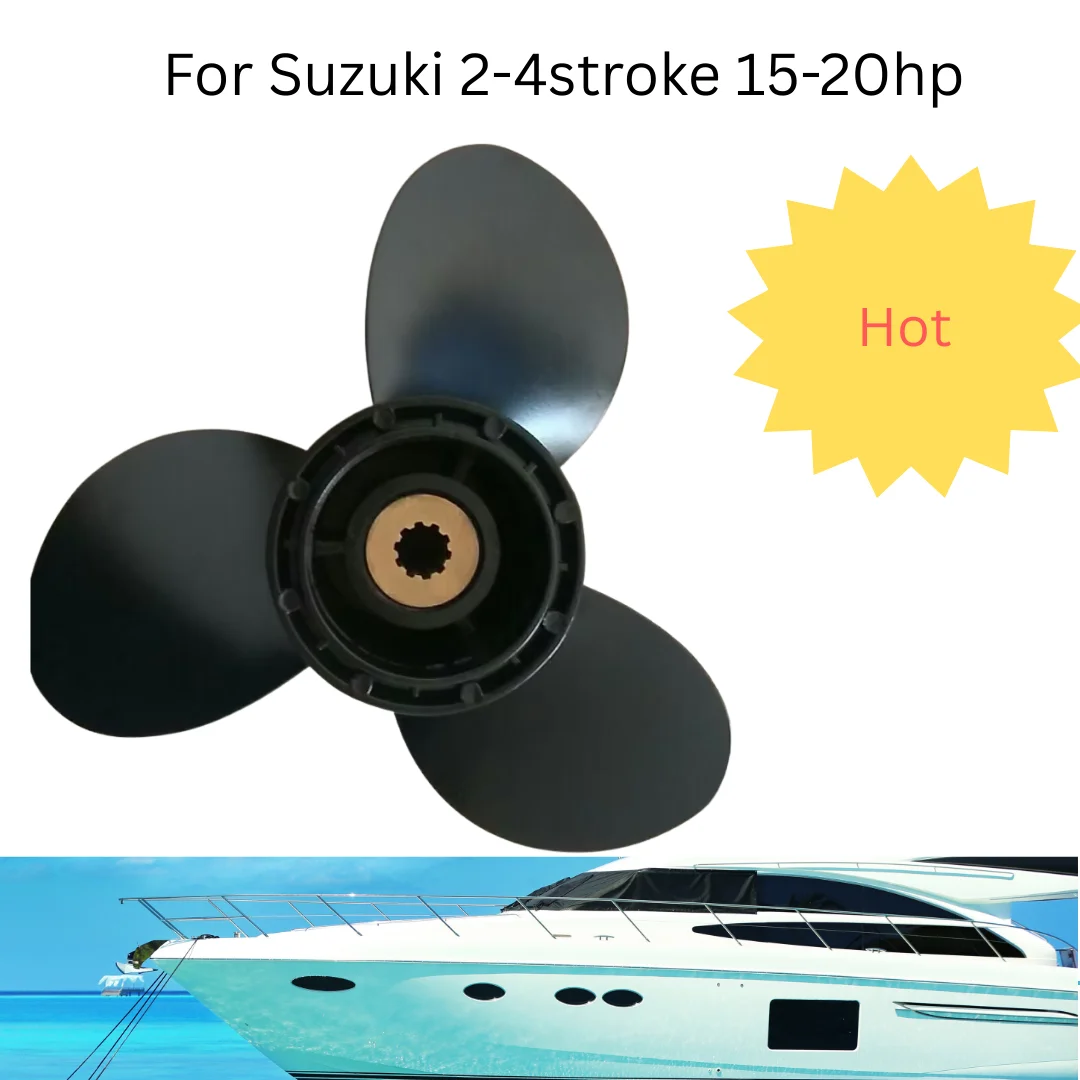 

Aluminum Propeller 3 x 9 1/4 x 10 for Suzuki 2-4 Stroke 15-20HP Outboard Motor