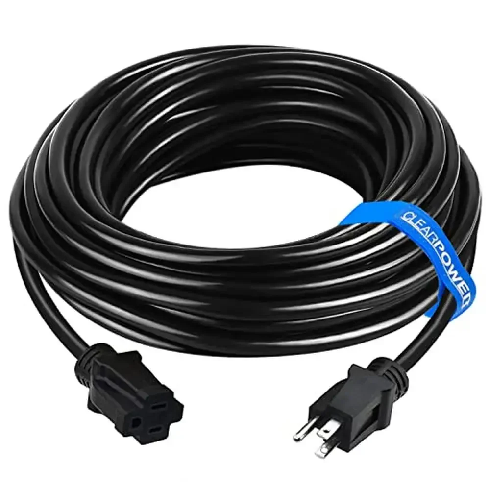 

50ft Heavy Duty Outdoor Extension Cord 12/3 SJTW Grounded Plug Water Weather Resistant Flame Retardant Power Tool Appliance