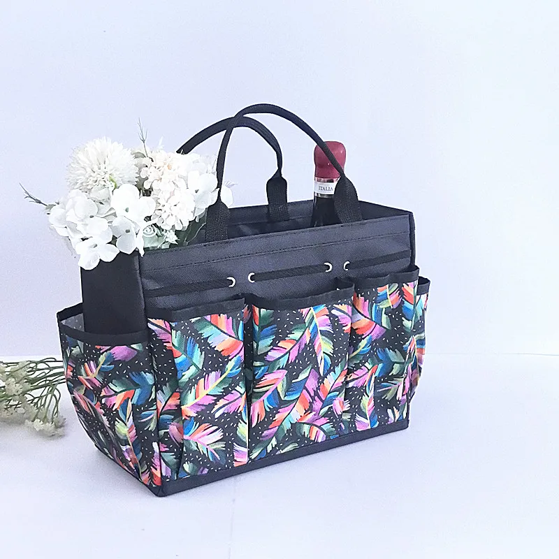 حقيبة تخزين كبيرة قابلة للطي، حقيبة قماش أكسفورد - محمولة ومتينة، 8 جيوب منظمة للمنزل وحقيبة تخزين مكتب الشواء في الهواء الطلق