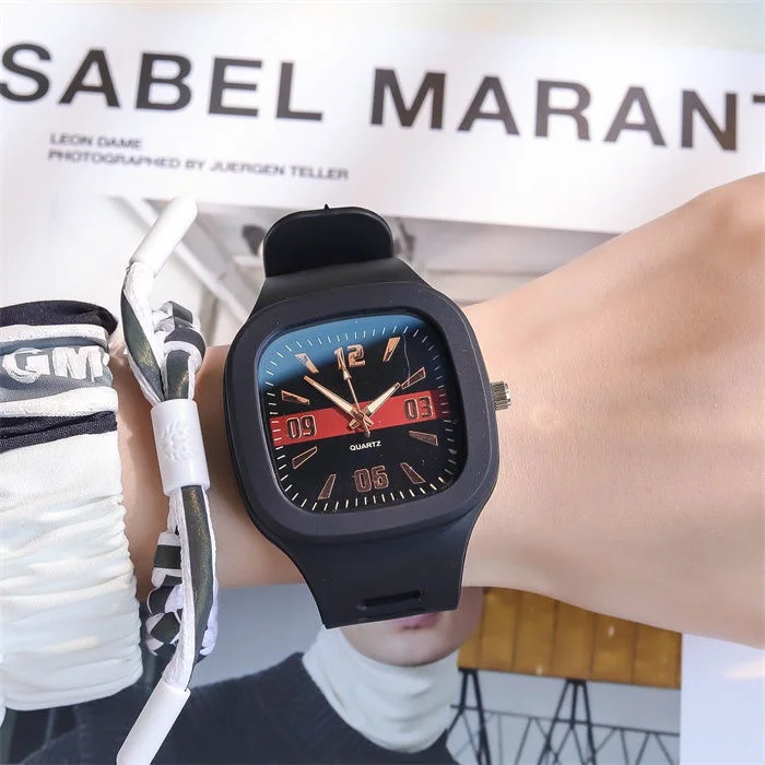 Часы наручные кварцевые с квадратным браслетом для мужчин и женщин