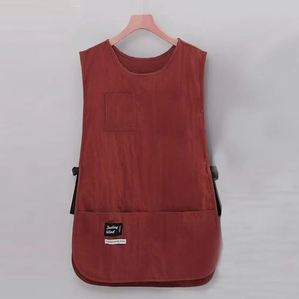 Waterproof Stain-Resistant Apron Nylon Vest Style Anti Dirty Sleeved Apron Breathable Multipurpose Kitchen Aprons
