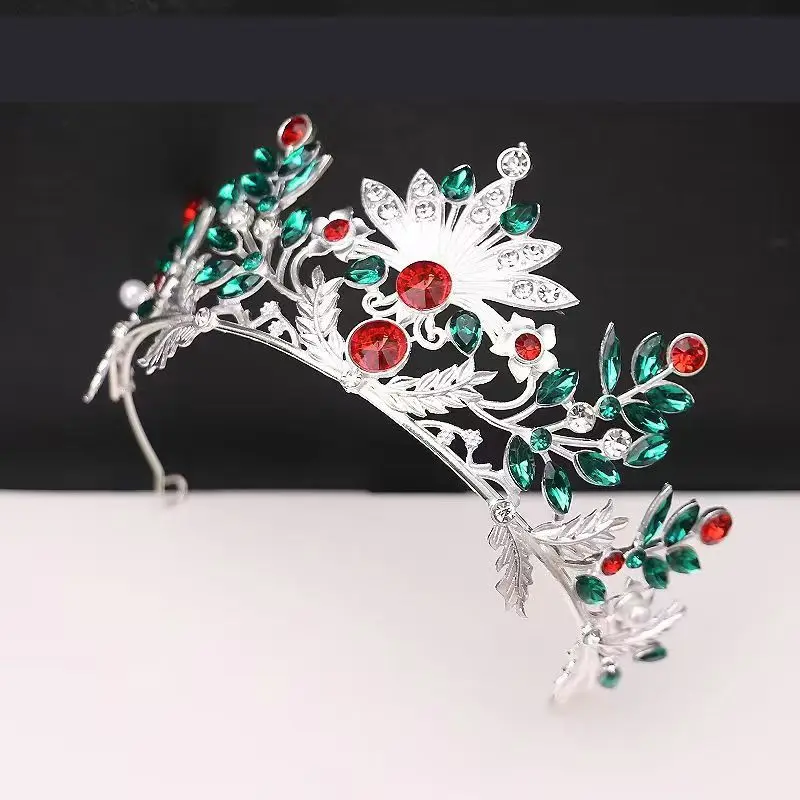 In Stock Christmas Themed Tiara Christmas Party Crown Hair Accessories Christmas Kids Headpiece