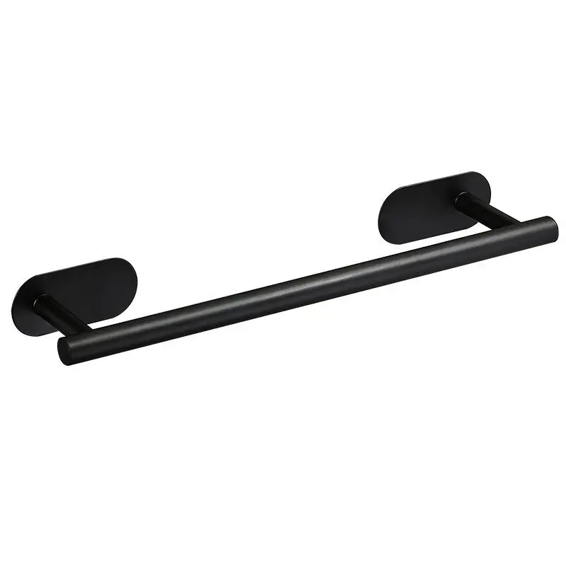 Durable Self Adhesive Towel Holder No Drilling Stainless Steel Bathroom Hook Kitchen Storage Organizer Rack