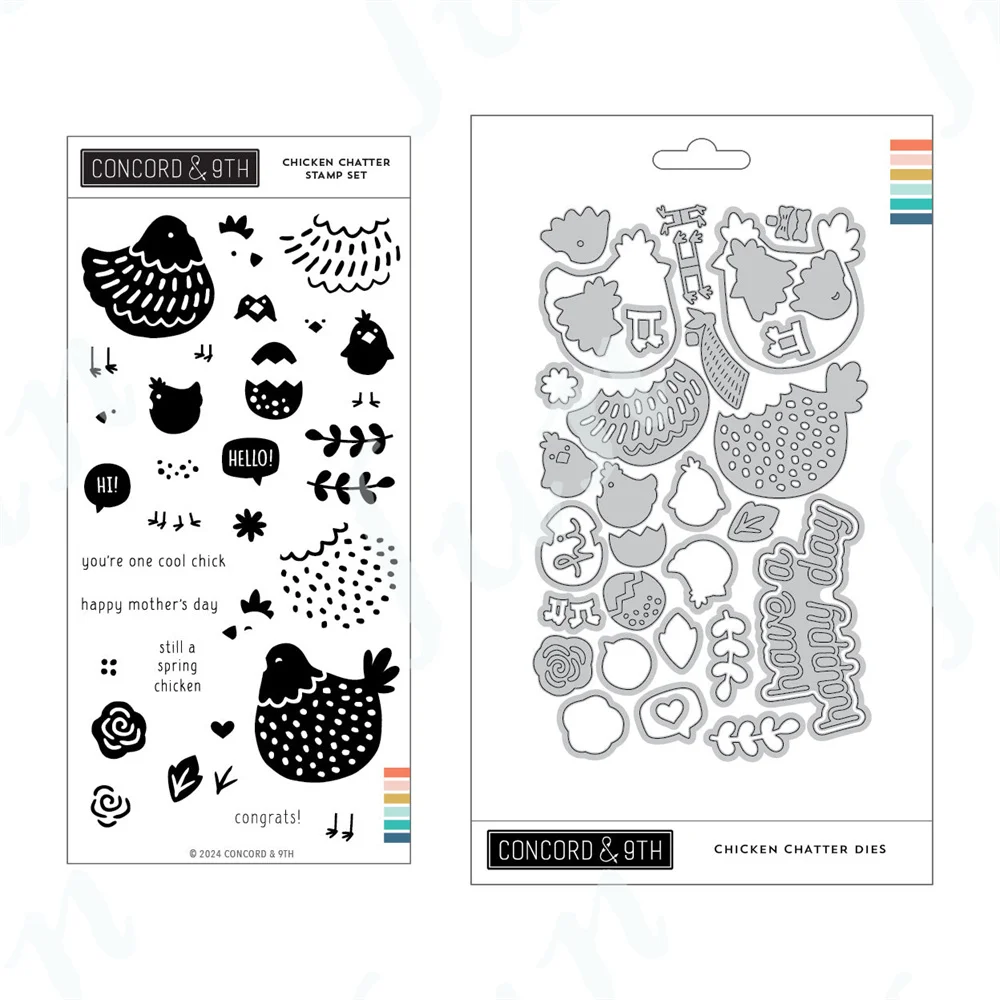 

Chicken Chatter Cutting Dies Frames and Borders Silicone Stamps 2025 New Cutting Dies DIY Embossing Scrapbooking Crafts