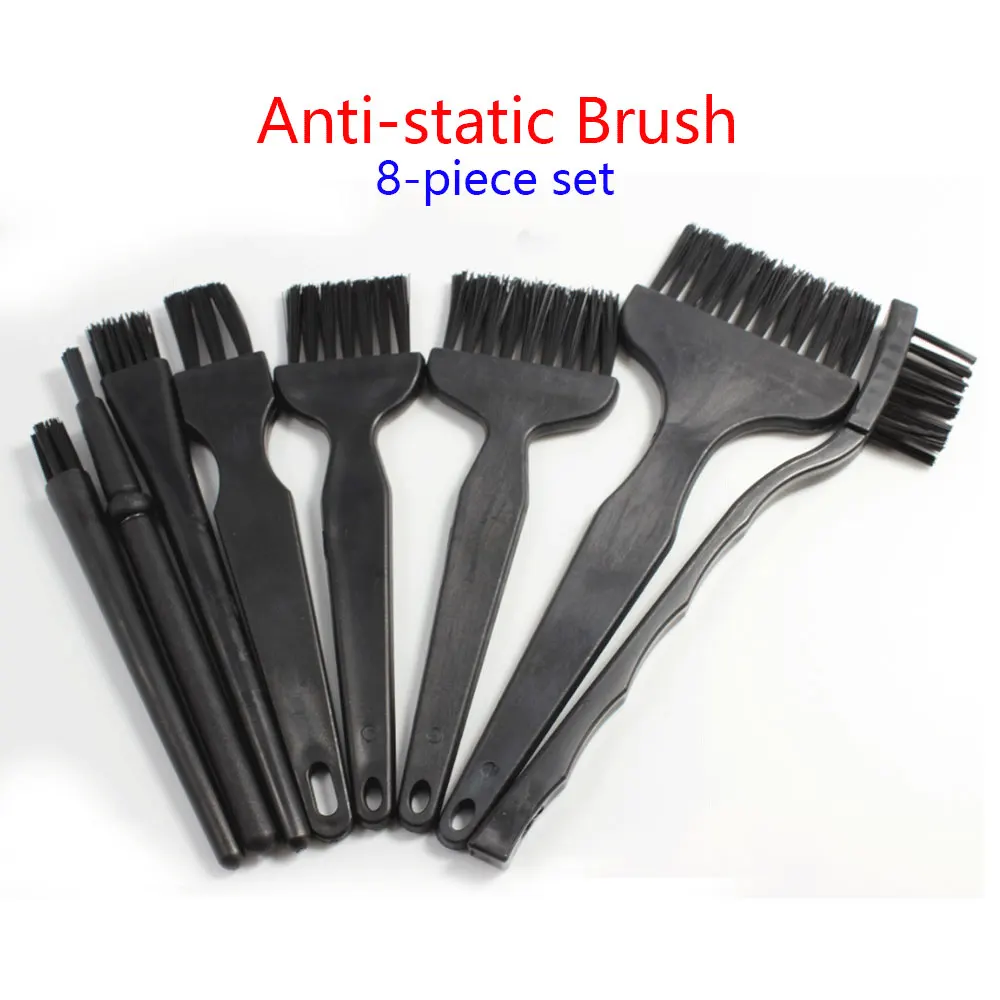 

8-piece set Anti-Static Brush Esd Safe Nylon Cleaning Brush Set for Mobile Phone Tablet Pcb Bga Repair Cleaning Work