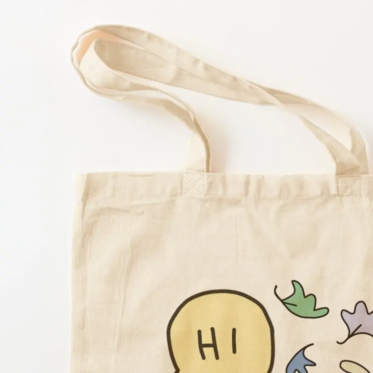 heartstopper hi with leaves Tote Bag shopping bags foldable shopper bag woman Lady bag Women's beach bags