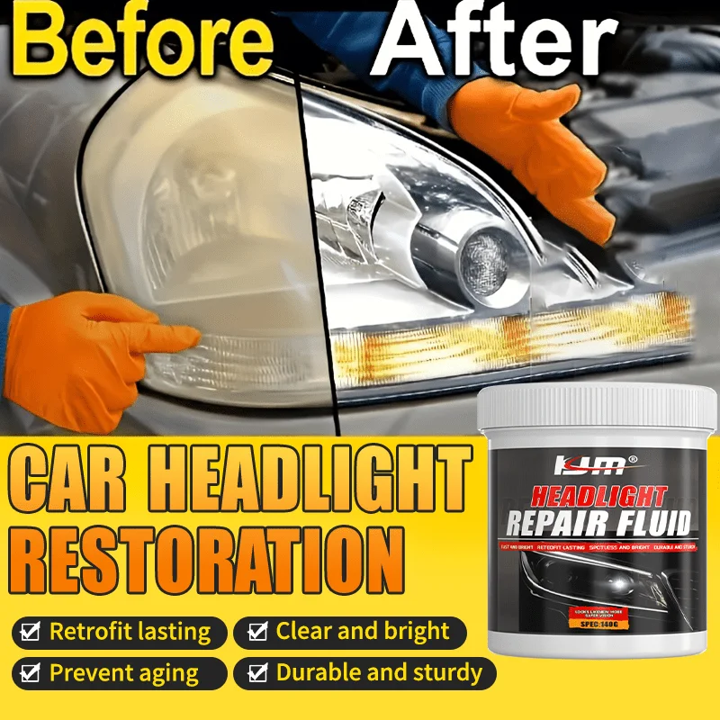 

Комплект для ремонта автомобильных фар. Наждачная бумага не требуется, легко удаляет царапины и окисление, предотвращает пожелтение, значительное улучшение.