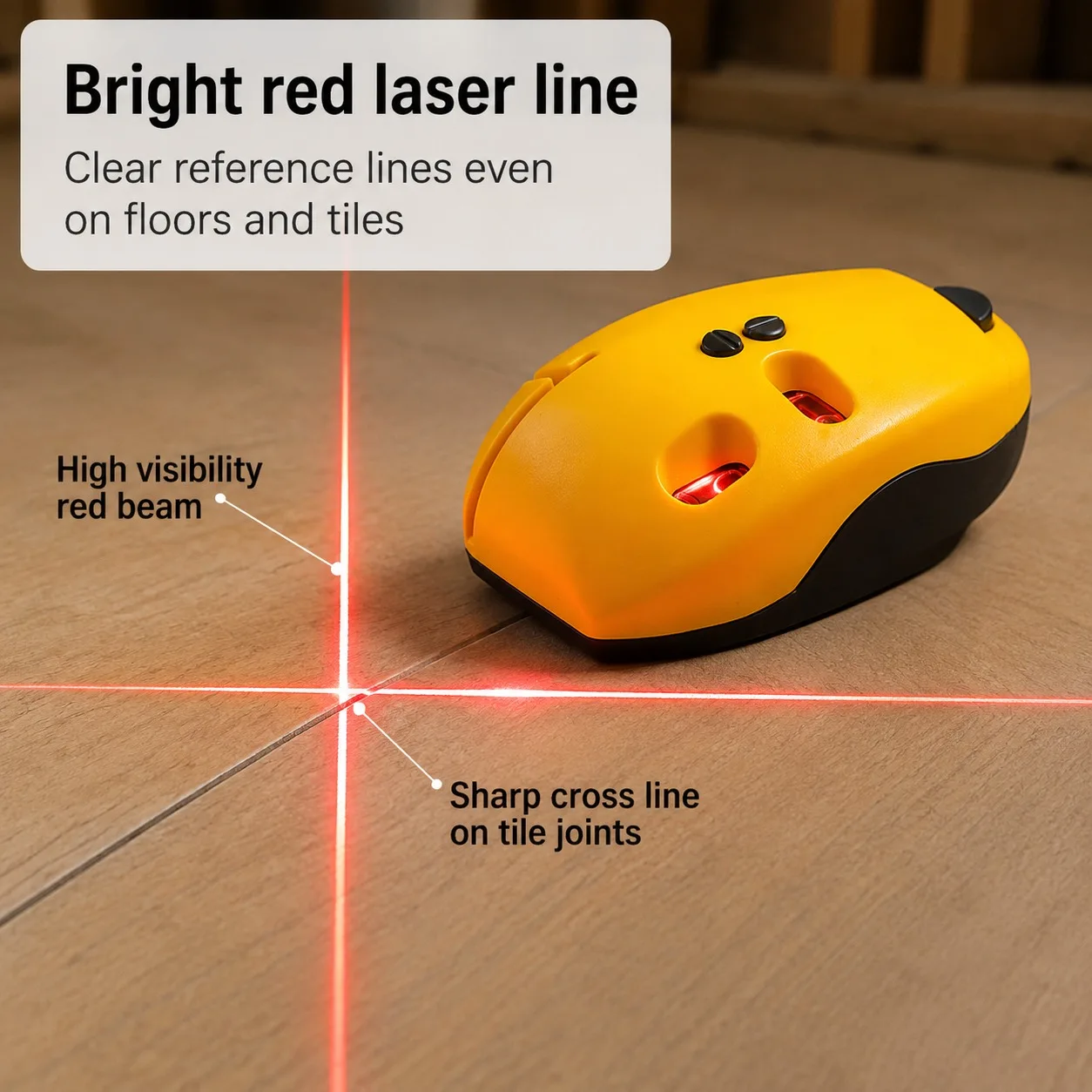 High Precision 90 Degree Laser Line Marker Infrared Right Angle Level for Builders DIYers Tile Wall Mounting