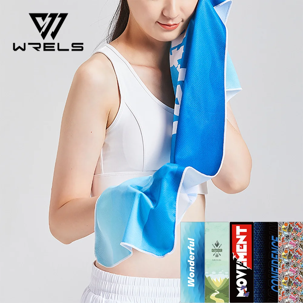 WRELS Quick Drying Breathe Cold-feeling Towel Strong Sweat Absorbent Microfiber Bathroom Washcloth Towels Swimming Running Towel