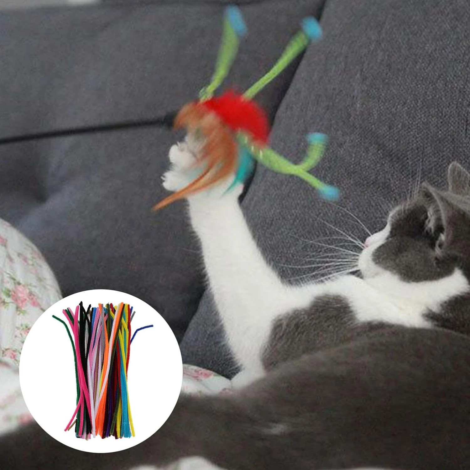 ألعاب القطط الينابيع الغامضة والتفاعلية والملونة والنابضة بالحياة من أجل القطط المرحية الخاصة بك من لعبة Elines! توفير لا نهاية لها