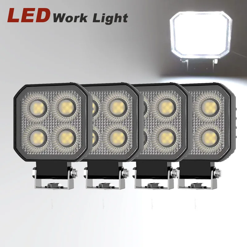 Nuevo Faro LED Rectangular de 3 Pulgadas con 4 LED, 9-30V 18W, Luz de Trabajo para Auto, Jeep, Camioneta, Barco, Tractor, ATV, Todoterreno 4X4, Barra LED