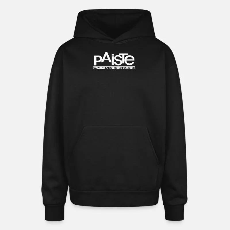 

Percussion Lover's Cotton Hoodie，Boasting The Famous Paiste Logo and Text Highlighting Cymbals and Gongs Percussion Enthusiasts