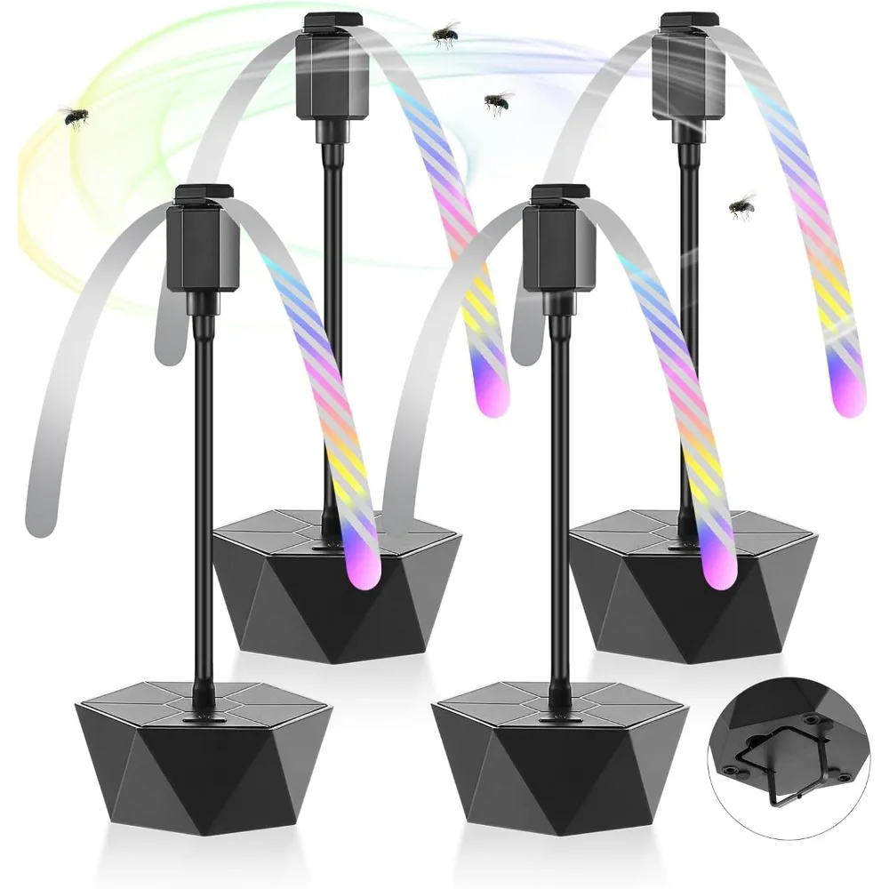 

Tabletop Fly Repellent Fan with Holographic Blades for Picnic BBQ Party 4 Pack