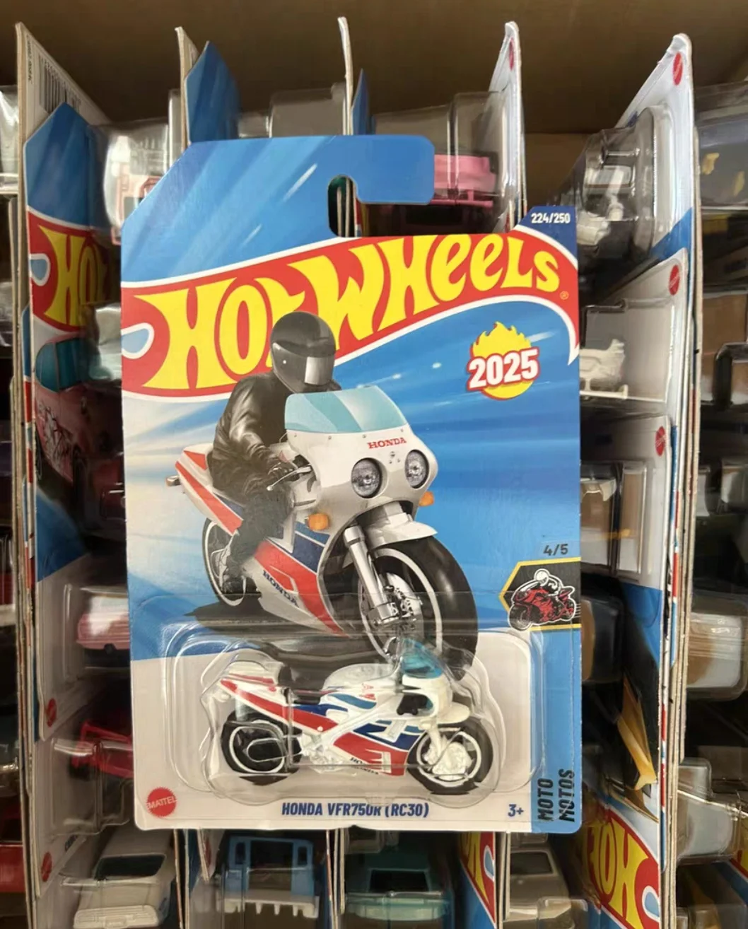 Genuine Hot Wheels Car Honda VFR750R Motorbike 1/64 C4982/2025M Diecast Toys Boy Motorcycle Motors Collection Birthday Gifts