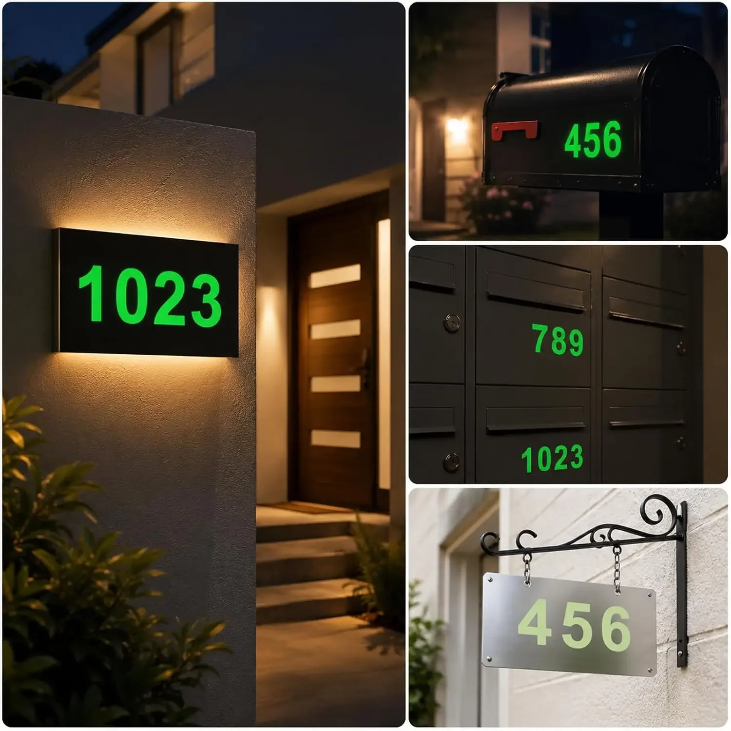Glow in the Dark Number Wall Stickers Luminous Decals for Bedroom Kids Room Home Decor Fluorescent Numbers Set