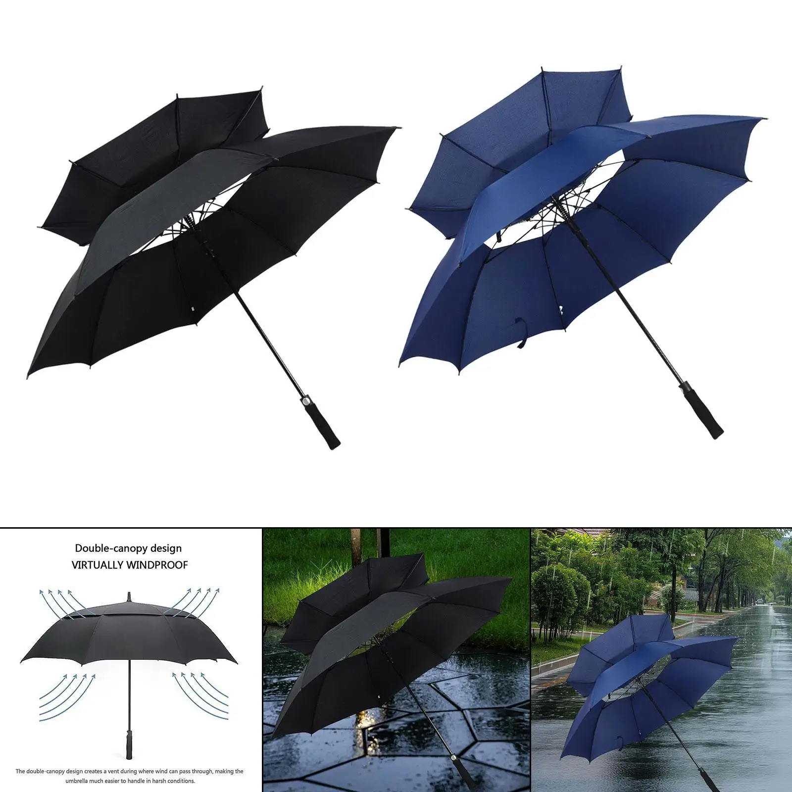 Golf Umbrella Large Windproof Rain Umbrella for Sports Outdoor Men Women