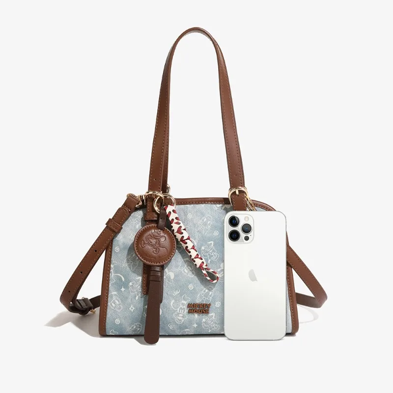 Disney Mickey Mouse Tote Purse For Women Fashion Retro Elegant Shoulder Handbag Luxury Design Casual Day Out Party Use