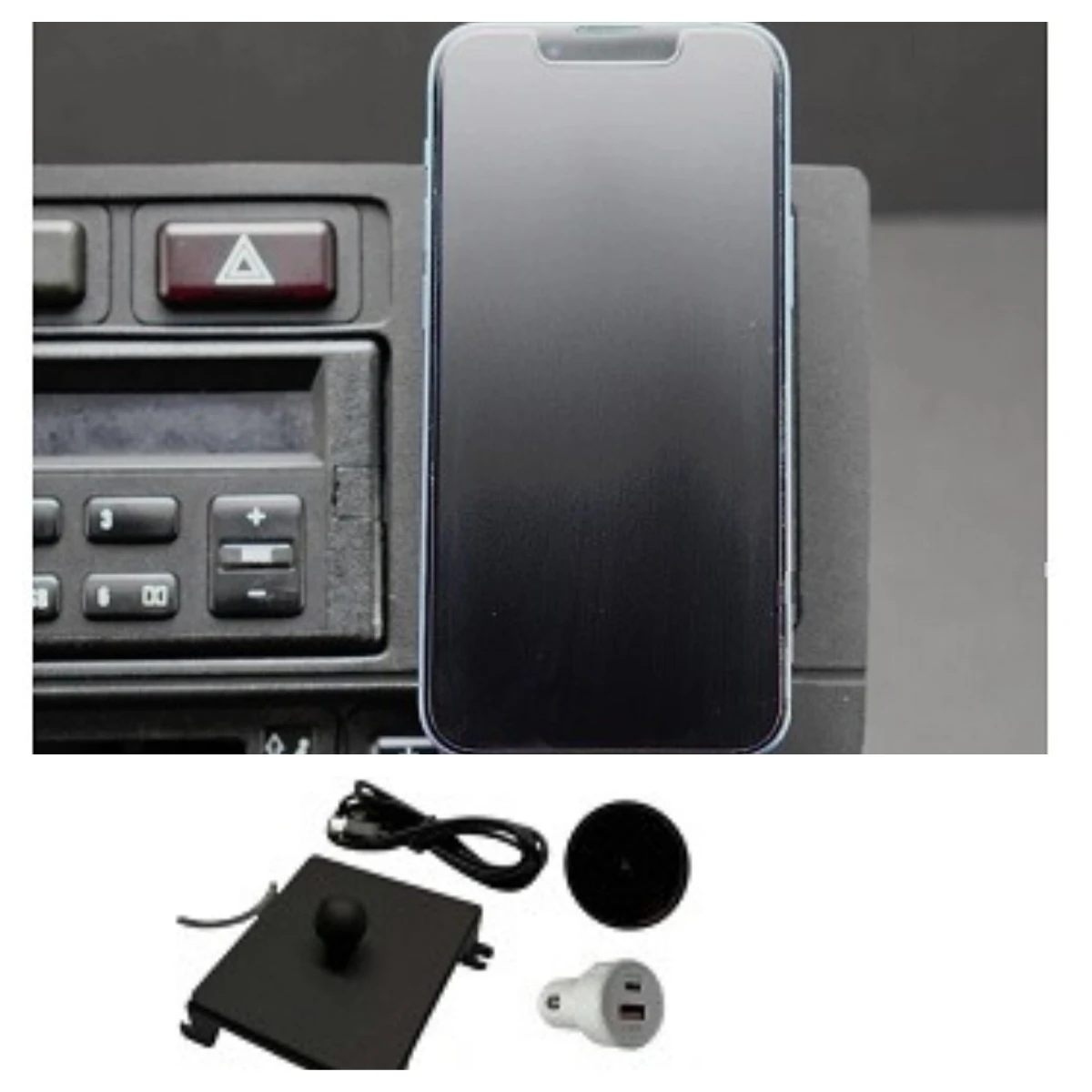 1 Set Phone Mount for Mag Safe Char-ger For BMW E30 M3 318 325 E24 OBC (Fit both LHD and RHD models)