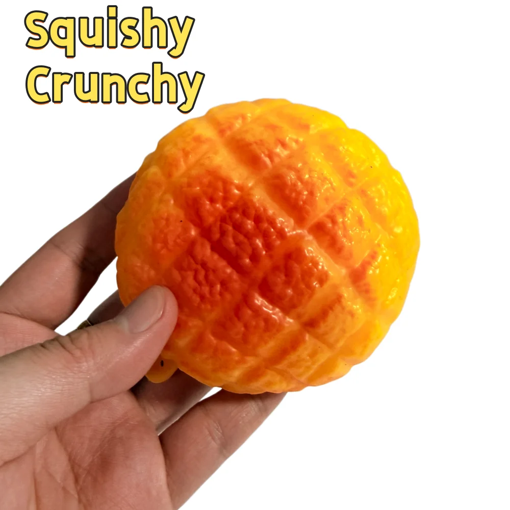 Stress Relief Toy Pineapple Bun Bread Squishy Crunchy Stress Ball Fidget Toy Squeeze Toys for Xmas Gift