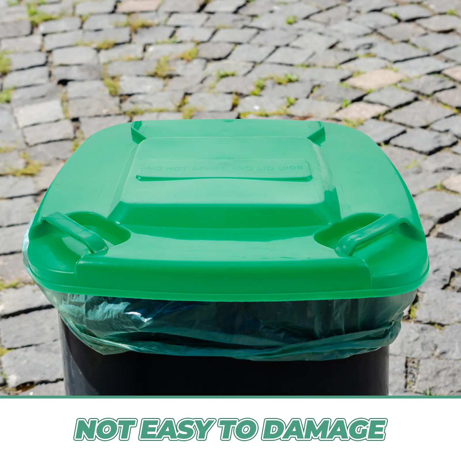 Plastic Trash Can Lid Square Outdoor Replacement for Garden Yard Park Public Sanitation Waste Bin Heavy Duty Odor Resistant