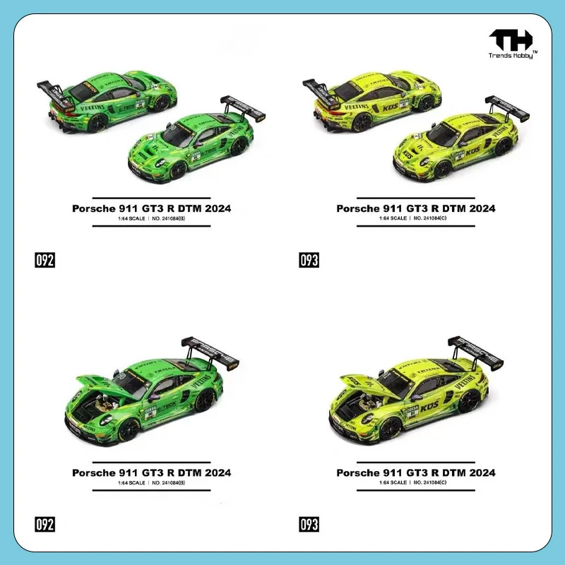 

TH TrendsHobby 1:64 Singapore Exhibition First Edition 911gt3r German Touring Car Race DTM2024 Champion Alloy Car Model