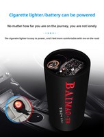 12V Car Mounted Audio System High-power Subwoofer Bluetooth with Microphone USB Card Tunnel Speaker
