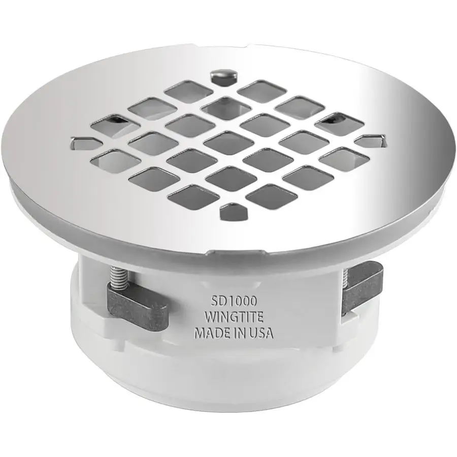 

Drain Replacement Genuine OEM 10 Year Warranty Made in USA Chrome SD1000 Installs from the Top For Fiberglass Plastic Showers Fi