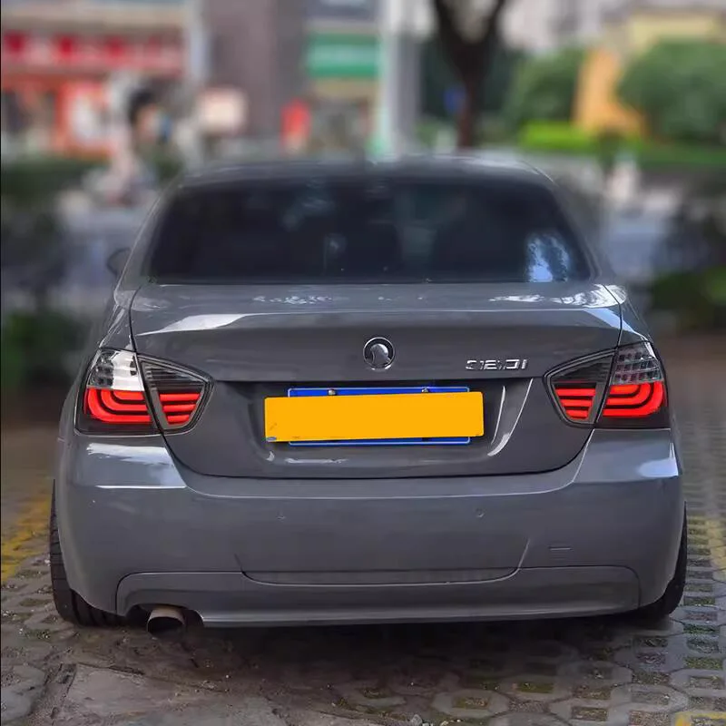سيارة مصباح ليد خلفي لسيارات BMW E90 2005-2008 LED الخلفية تشغيل ضوء + مصباح مكبح + عكس + بدوره إشارة #4