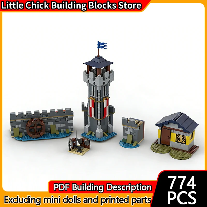 

Medieval Castle Model MOC Building Bricks Tower, House And Walls Modular Technology Children Holiday Gifts Assemble Toys Suit