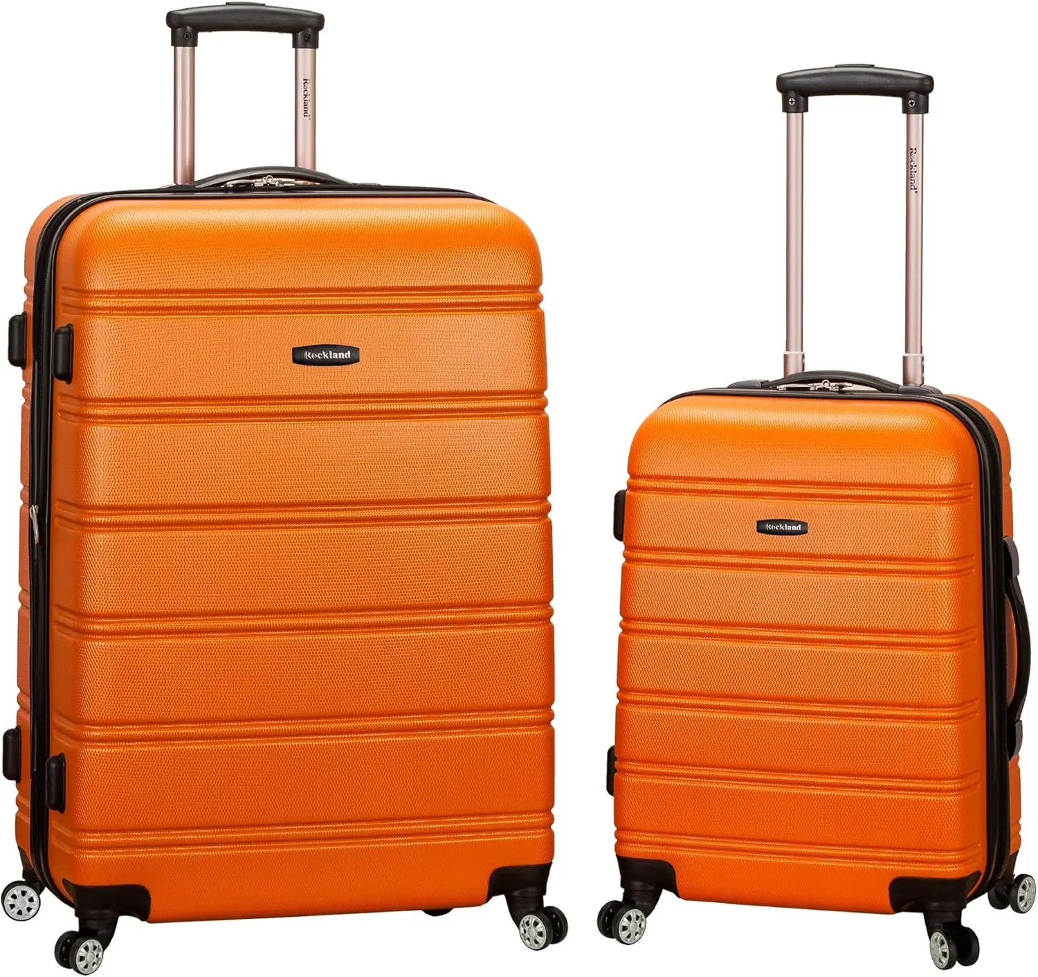 

Expandable Spinner Wheel Luggage Set, Orange, 2-Piece (20"/28") Hardside Suitcase for Travel