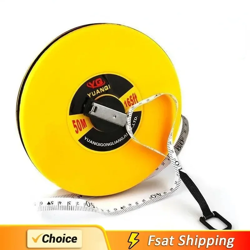 20M 30M 50M 100M Tape Measure Metric Circular Glass Fiber Leather Tape Carpenter Distance Measuring Tools Meter Ruler