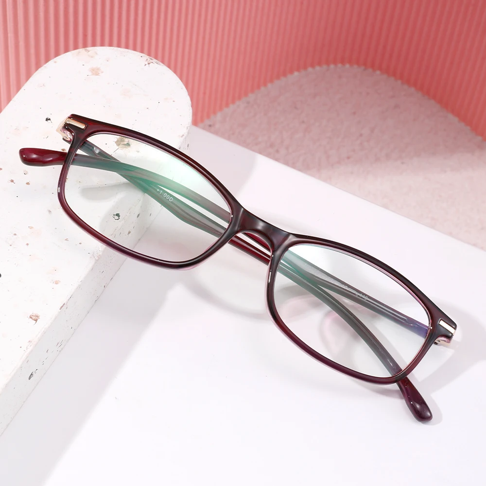 Young reading glasses high definition TR90 ultra-light anti-blue women's full frame reading glasses