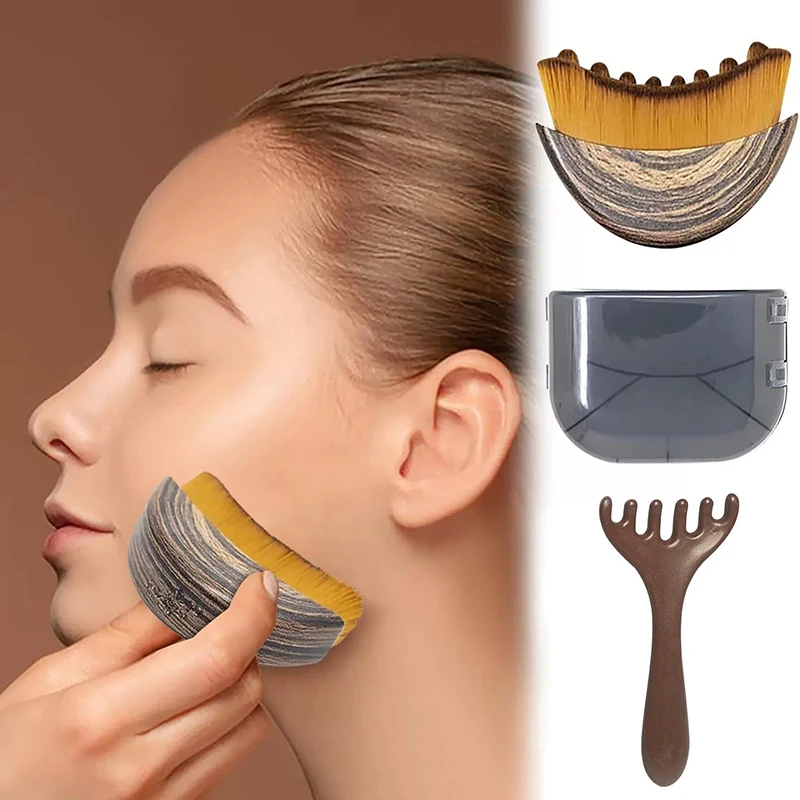

Lymphatic Drainage Massager Set For Face Sculpting Lymphatic Contour Face Brush, Dry Brushing Face Brush,