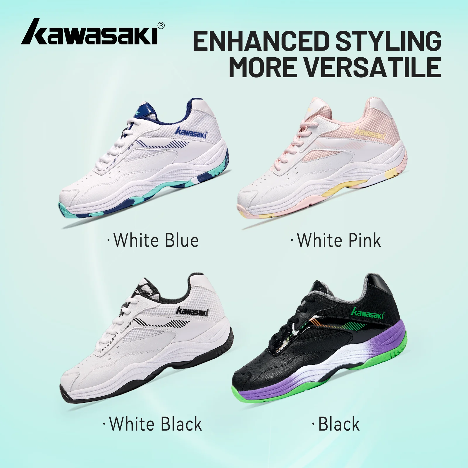 Kawasaki Herren Badminton Schuhe Professionelle Sportschuhe für Frauen Atmungsaktive Indoor Court Sneakers K-086 – Detail 17