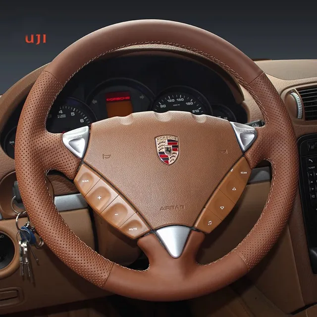 Oplot antypoślizgowy pokrowiec na kierownicę samochodową do Porsche Cayenne S 2003-2010 Cayenne Base 2008 2009, Porsche Accessory