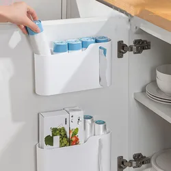 Plastic Bag Storage Box Multifunctional Trash Bag Container Garbage Bag Holder Kitchenn Wall-mounted Cabinet Storage Organizer