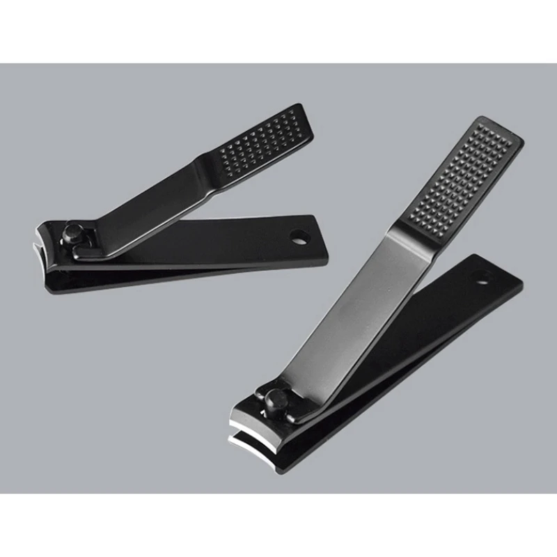 Tagliaunghie nero tagliaunghie Super affilate in acciaio inossidabile e unghie dei piedi strumento per Manicure tagliaunghie a naso piatto S