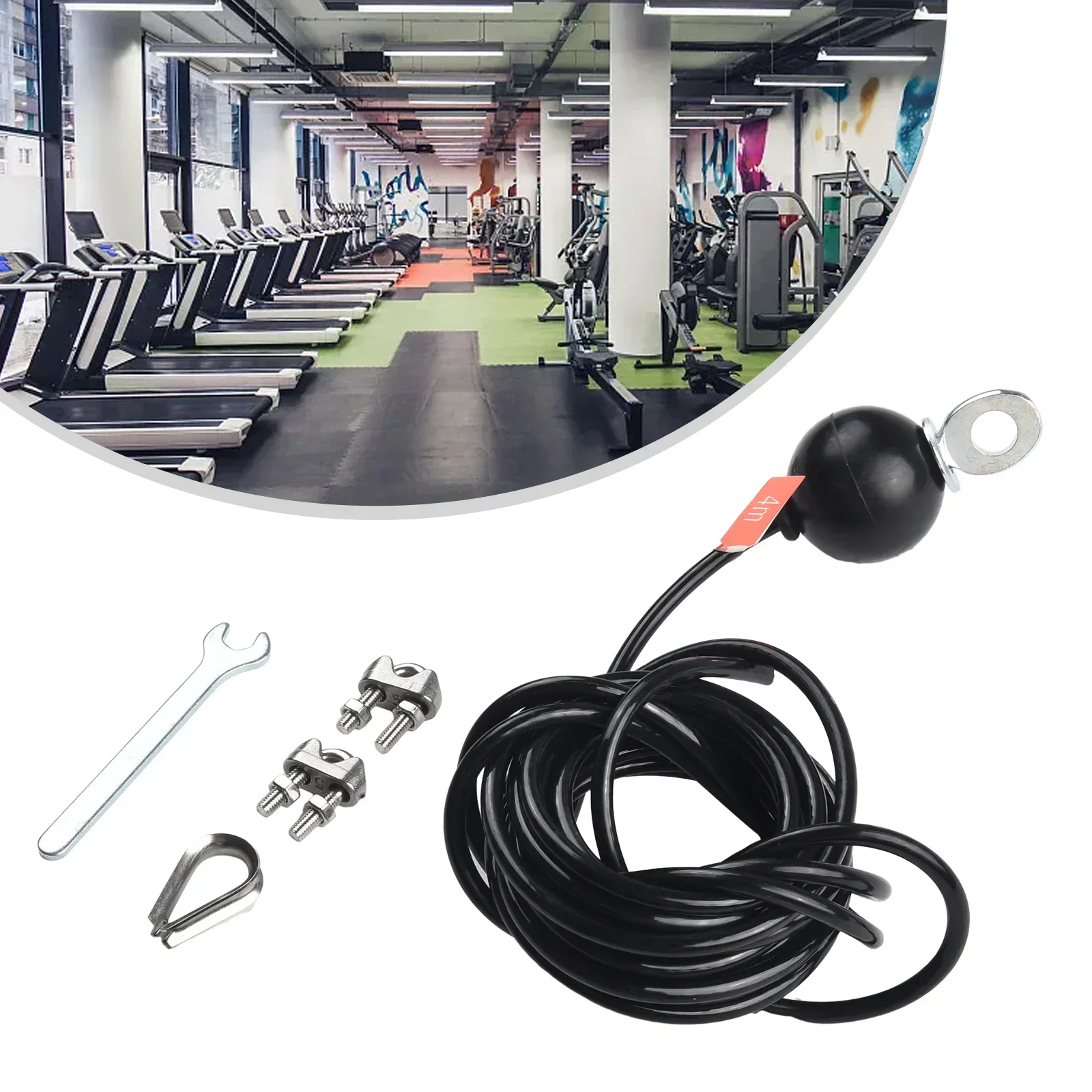 DIY Cable Gym Steel Wire Rope Gym Attachments Equipment Repair Kit 1PCS/set 5mm Thickness Multi Gym Cable Cross